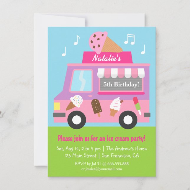 Cartes d'invitation pour une fête d'anniversaire a (Devant)