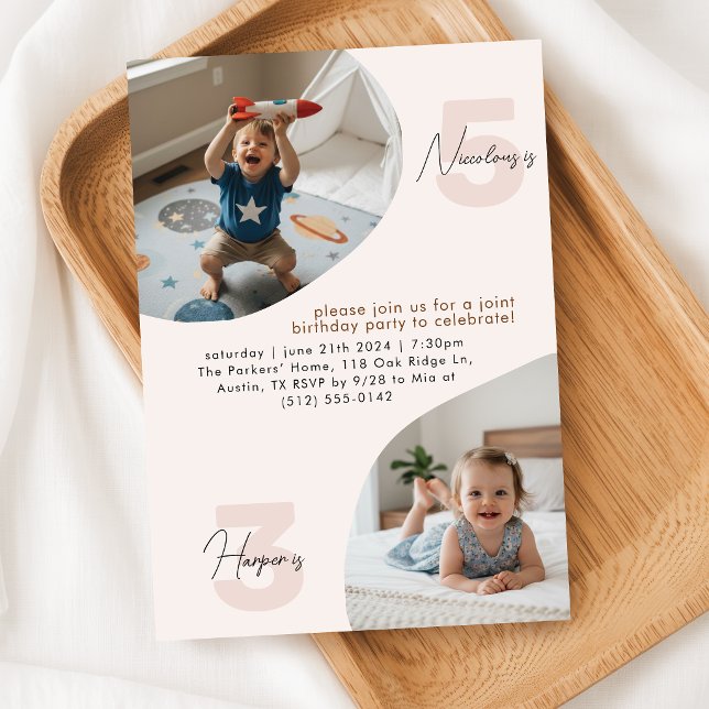 Cartes d'invitation pour une fête d'anniversaire à (Créateur téléchargé)
