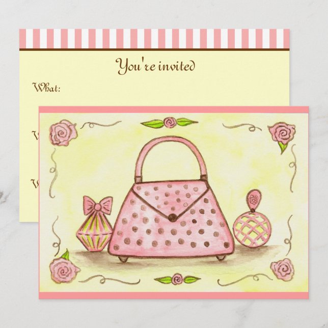 Cartes d'invitation pour une fête d'anniversaire a (Devant / Derrière)