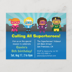 Cartes d'invitation pour une fête d'anniversaire d