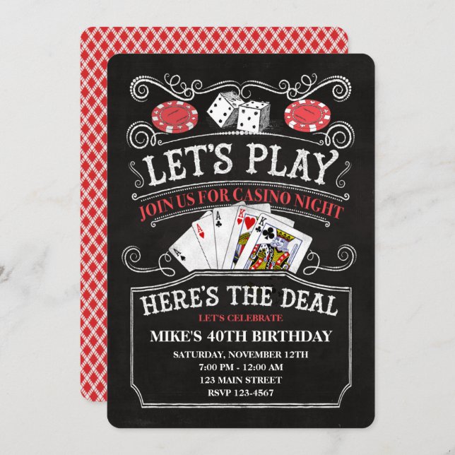 Cartes d'invitation pour une fête d'anniversaire d (Devant / Derrière)