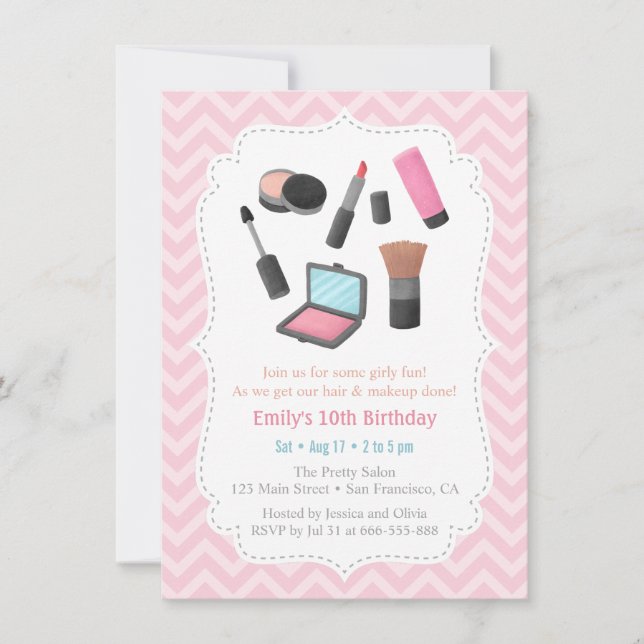 Cartes d'invitation pour une fête d'anniversaire d (Devant)