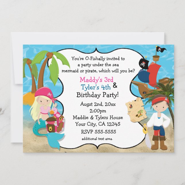 Cartes d'invitation pour une fête d'anniversaire d (Devant)