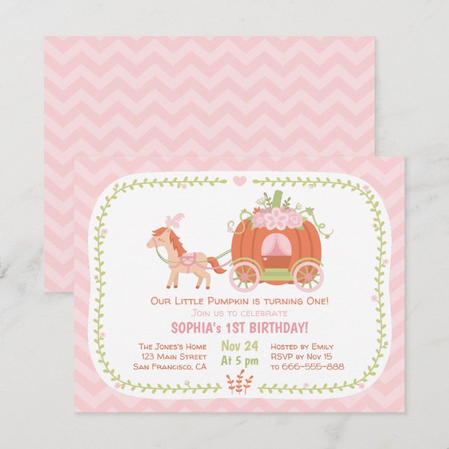 Cartes d'invitation pour une fête d'anniversaire d (Devant / Derrière)