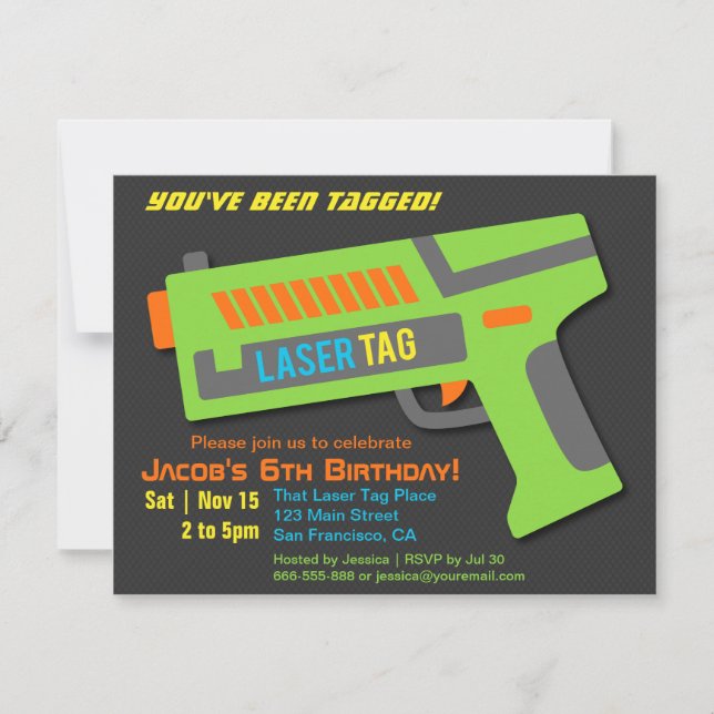 Cartes d'invitation pour une fête d'anniversaire d (Devant)