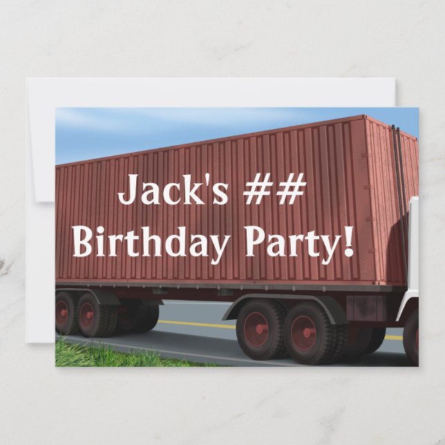 Cartes d'invitation pour une fête d'anniversaire d (Devant)