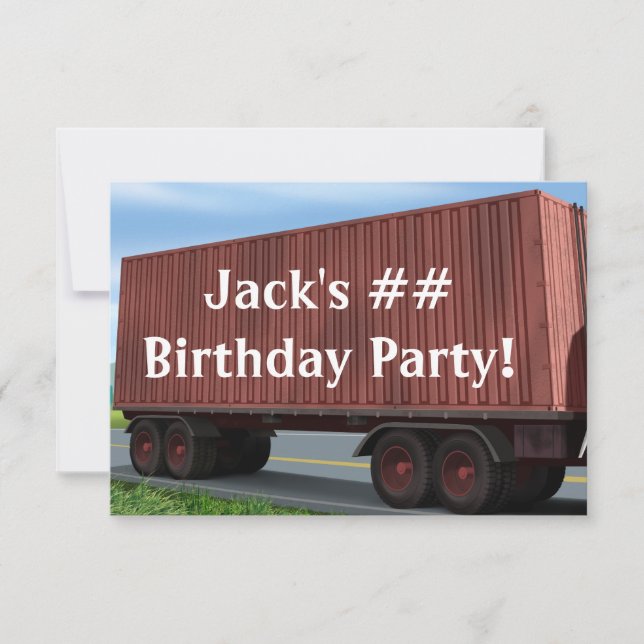 Cartes d'invitation pour une fête d'anniversaire d (Devant)