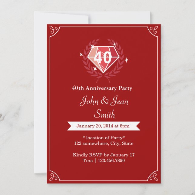 Cartes d'invitation pour une fête d'anniversaire d (Devant)
