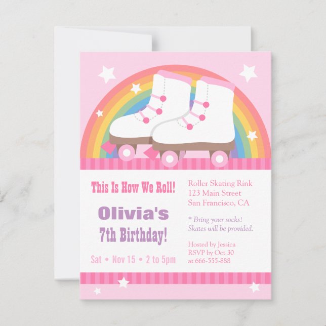 Cartes d'invitation pour une fête d'anniversaire d (Devant)