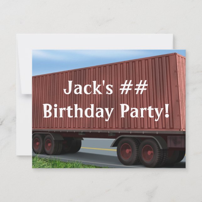 Cartes d'invitation pour une fête d'anniversaire d (Devant)