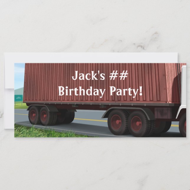 Cartes d'invitation pour une fête d'anniversaire d (Devant)