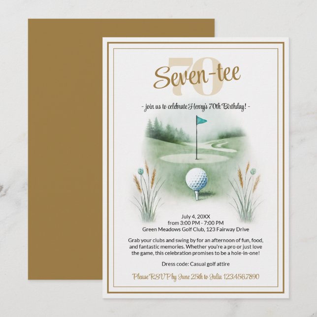 Cartes d'invitation pour une fête d'anniversaire d (Devant / Derrière)