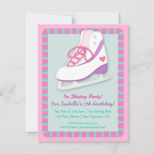Cartes d'invitation pour une fête d'anniversaire d (Devant)