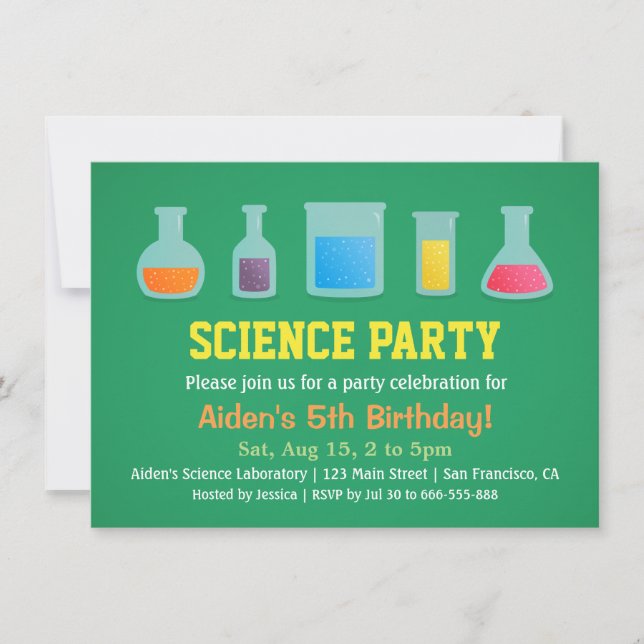Cartes d'invitation pour une fête d'anniversaire d (Devant)