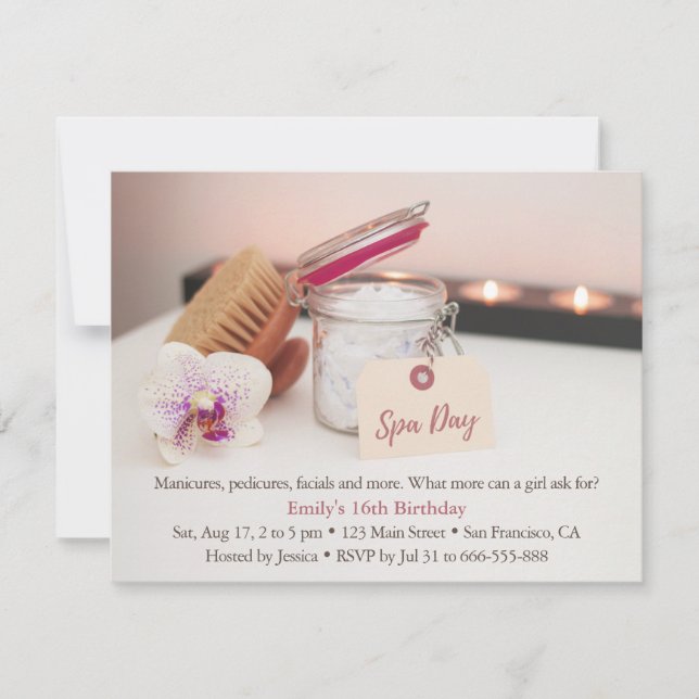 Cartes d'invitation pour une fête d'anniversaire d (Devant)