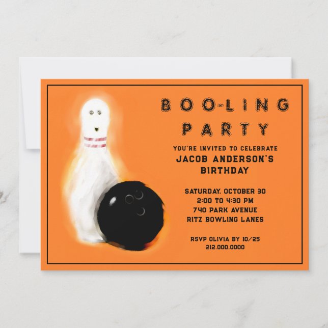 Cartes d'invitation pour une fête d'anniversaire H (Devant)
