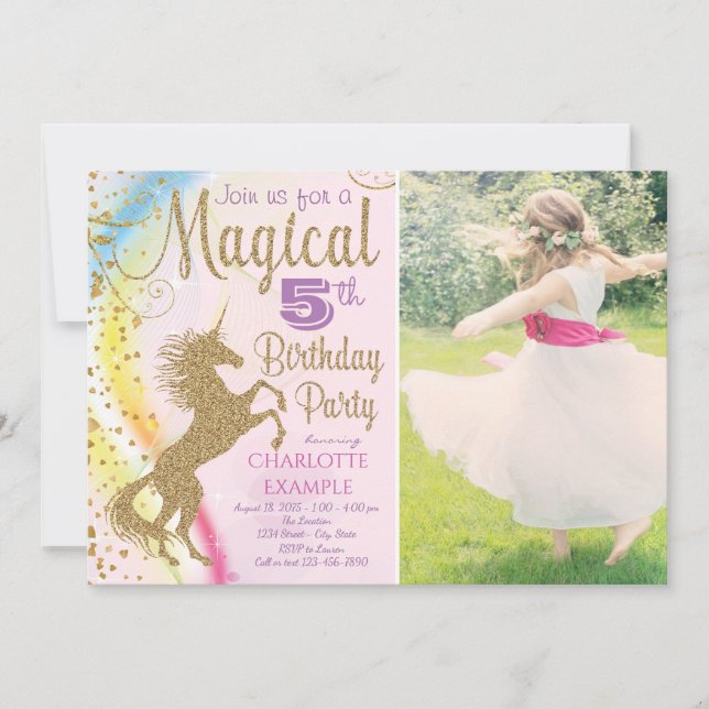 Cartes d'invitation pour une fête d'anniversaire l (Devant)
