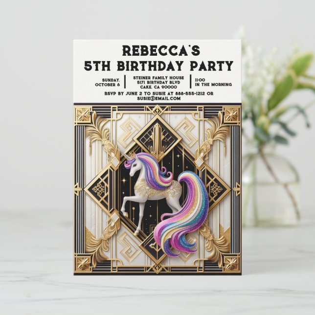 Cartes d'invitation pour une fête d'anniversaire l (Debout devant)
