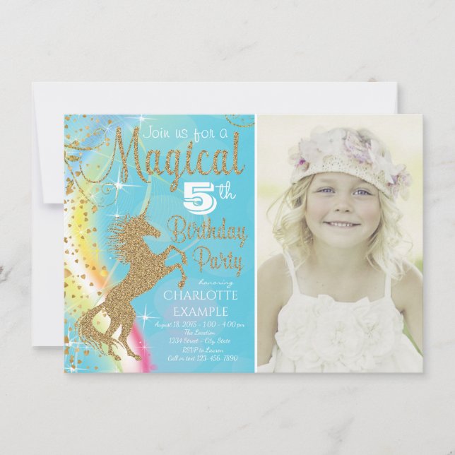 Cartes d'invitation pour une fête d'anniversaire L (Devant)