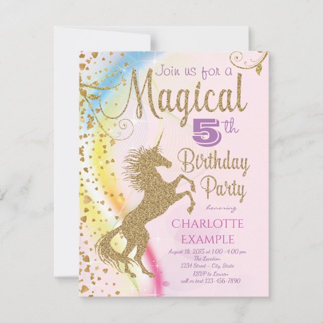 Cartes d'invitation pour une fête d'anniversaire m (Devant)