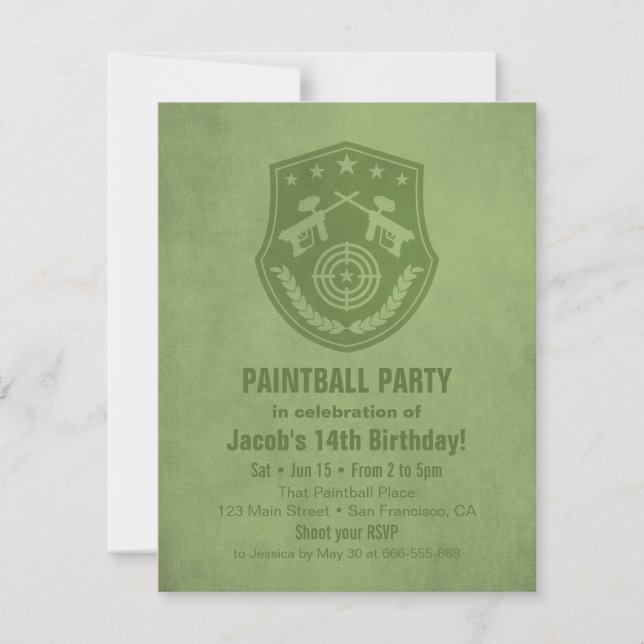 Cartes d'invitation pour une fête d'anniversaire p (Devant)