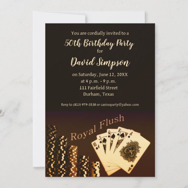 Cartes d'invitation pour une fête d'anniversaire s (Devant)