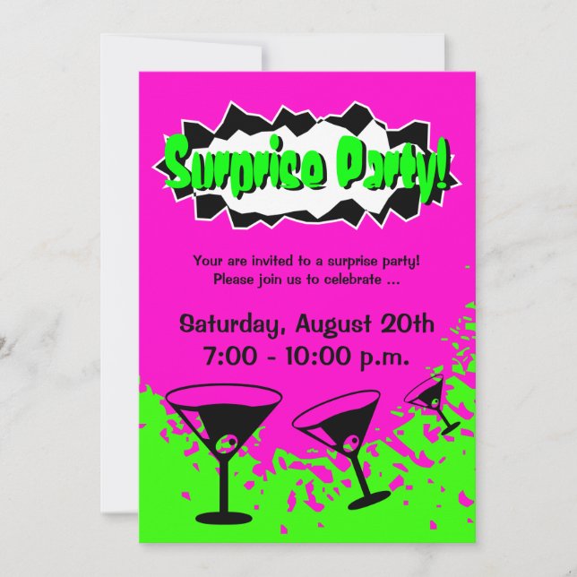 Cartes d'invitation pour une fête d'anniversaire s (Devant)