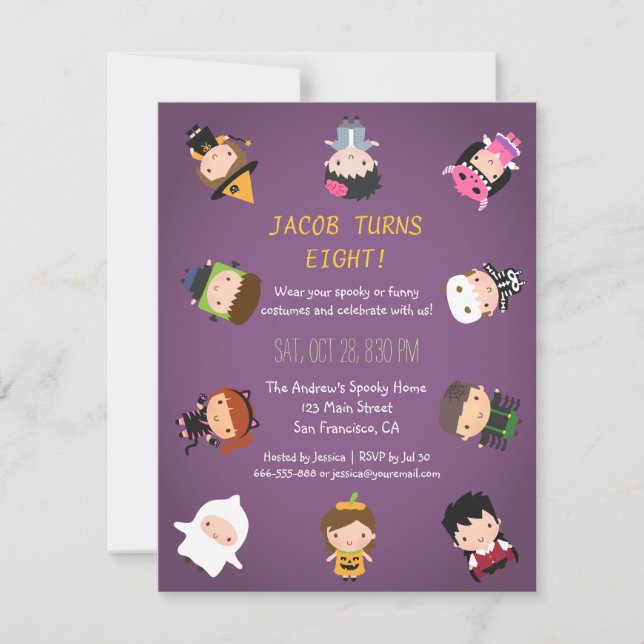 Cartes d'invitation pour une fête d'anniversaire s (Devant)