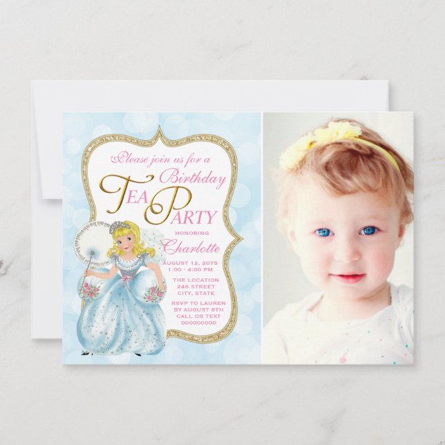 Cartes d'invitation pour une fête d'anniversaire T (Devant)