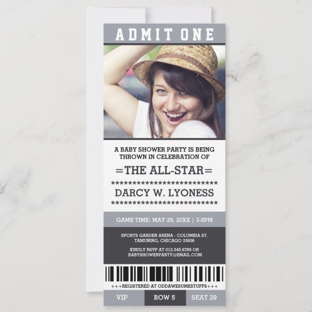 Cartes d'invitation pour une fête de baby shower s (Devant)