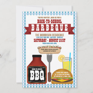 Cartes d'invitation pour une fête de barbecue de r