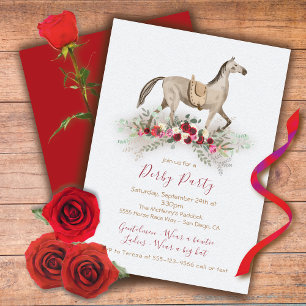 Cartes d'invitation pour une fête de Derby avec un