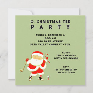 Cartes d'invitation pour une fête de golf pendant