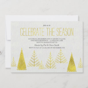 Cartes d'invitation pour une fête de Noël - Arbres