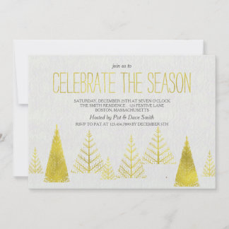 Cartes d'invitation pour une fête de Noël - Arbres
