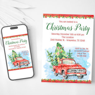 Cartes d'invitation pour une fête de Noël sur le t