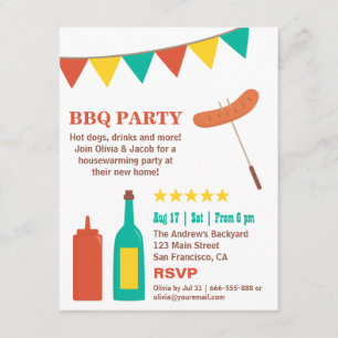 Cartes d'invitation pour une fête de pendaison de 