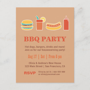 Cartes d'invitation pour une fête de pendaison de 