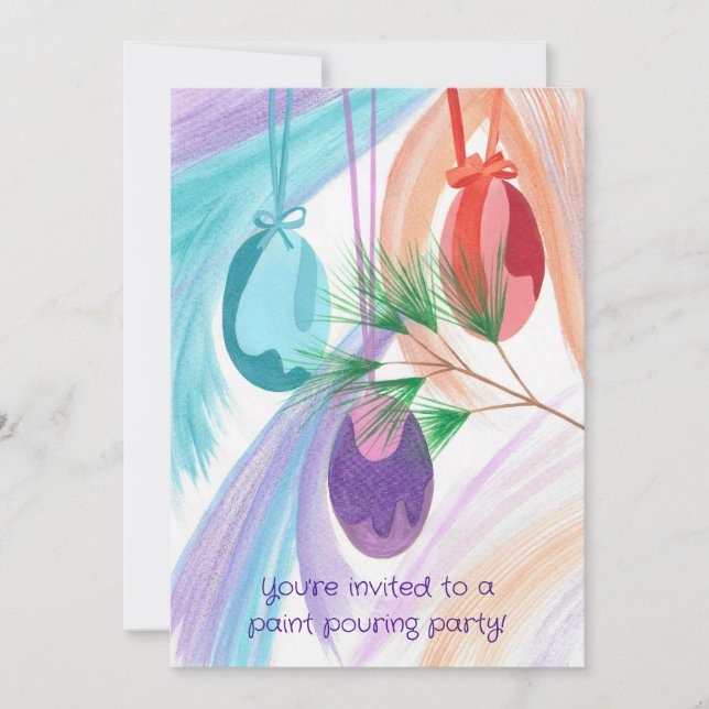 Cartes d'invitation pour une fête de versement de  (Devant)