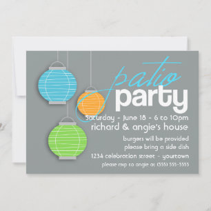 Cartes d'invitation pour une fête d'été sur la ter