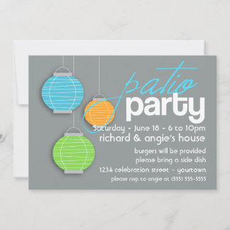 Cartes d'invitation pour une fête d'été sur la ter