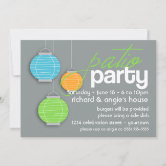 Cartes d'invitation pour une fête d'été sur la ter