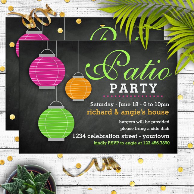 Cartes d'invitation pour une fête d'été sur la ter (Créateur téléchargé)