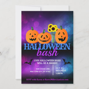 Cartes d'invitation pour une fête d'Halloween