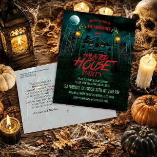 Cartes d'invitation pour une fête d'Halloween avec