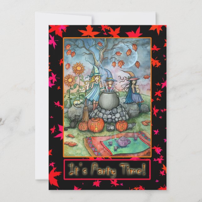 Cartes d'invitation pour une fête d'Halloween Fête (Devant)