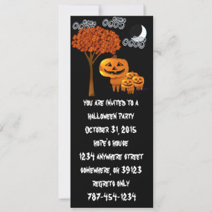 Cartes d'invitation pour une fête d'Halloween sur 