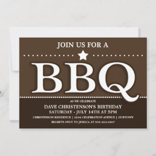 Cartes d'invitation pour une fête estivale de BBQ
