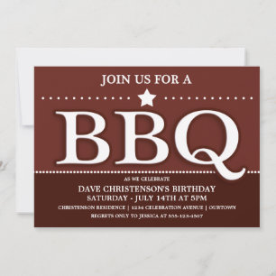 Cartes d'invitation pour une fête estivale de BBQ