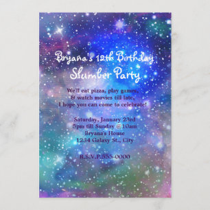 Cartes d'invitation pour une fête galactique d'ann